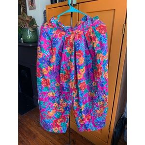 Floral Vintage Parachute Pants